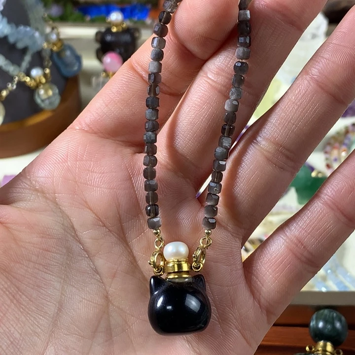 葡萄石未镶嵌香水精油瓶