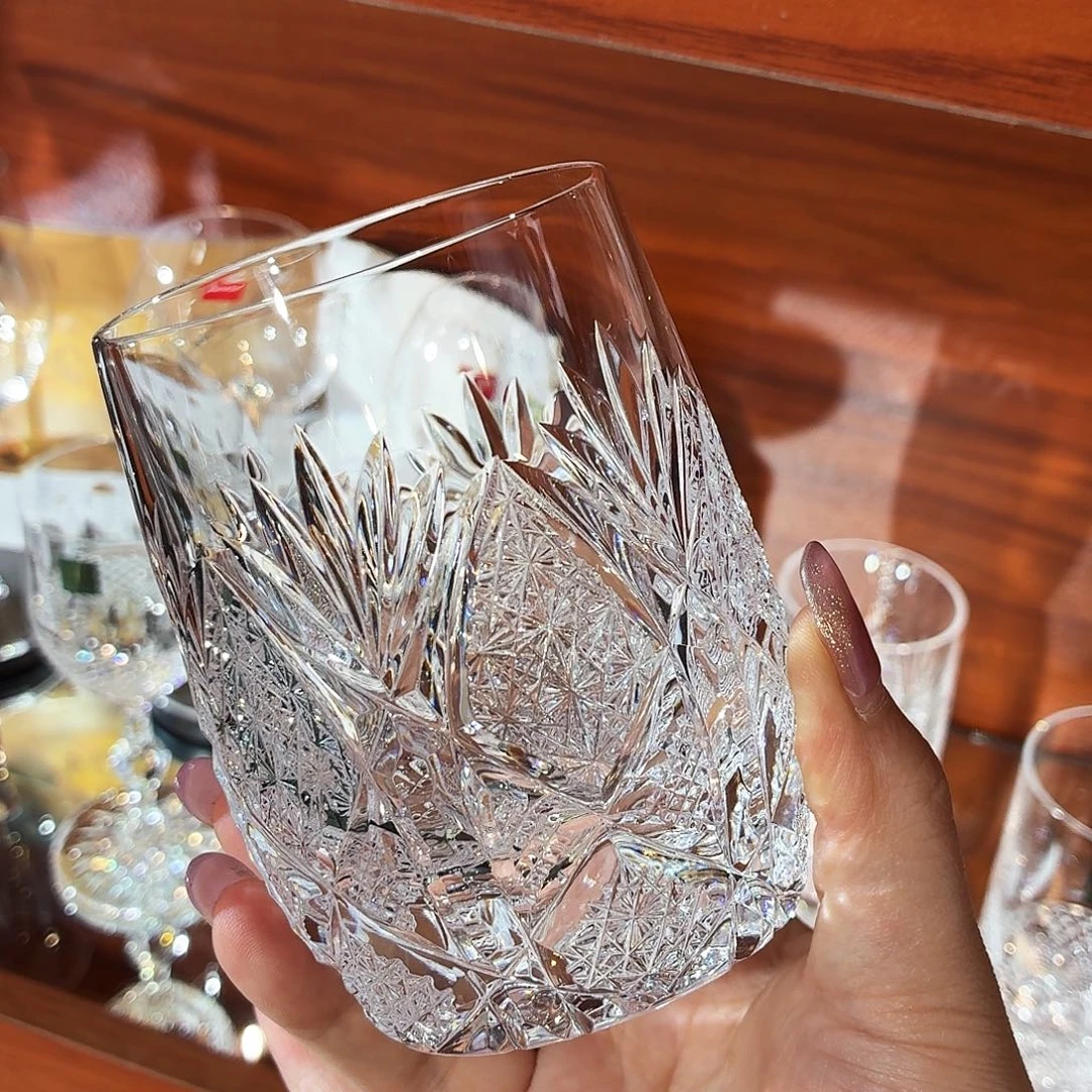 琉璃手工艺品豪雅绝版威士忌酒杯稀有款式
