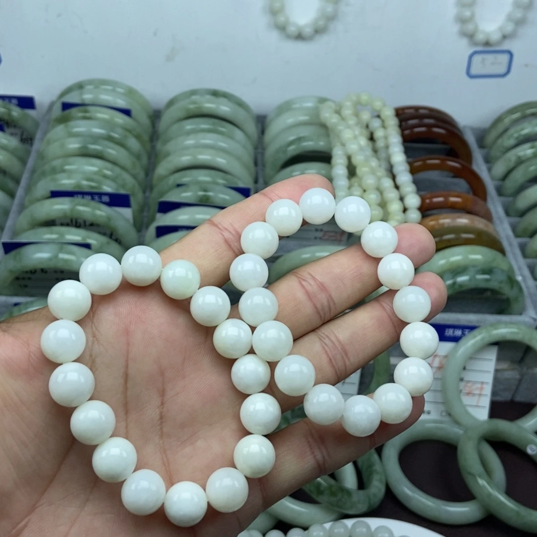 蛇纹石玉未镶嵌手链