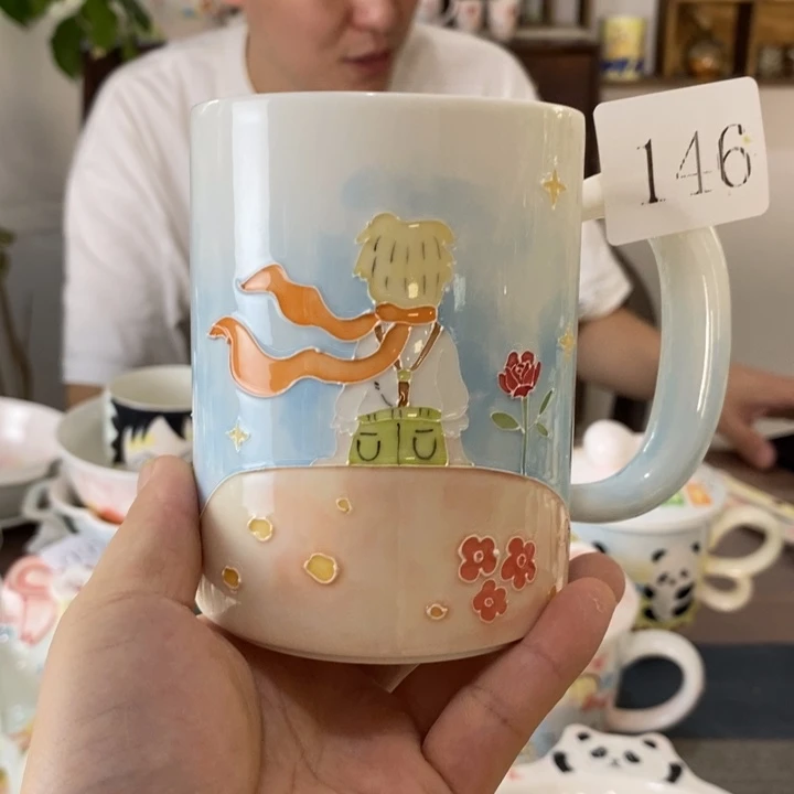 瓷片景德镇釉下彩手绘