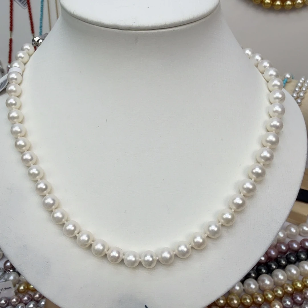 颈饰淡水珍珠银S925镶嵌