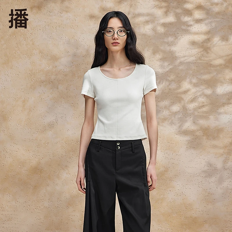 1030【赵老板专属】播窄边罗纹圆领T恤BDR2YD1030