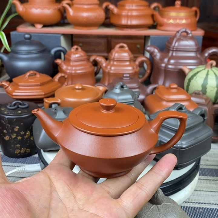 紫砂茶壶全手工汉云120-150cc原矿赵庄朱泥特价