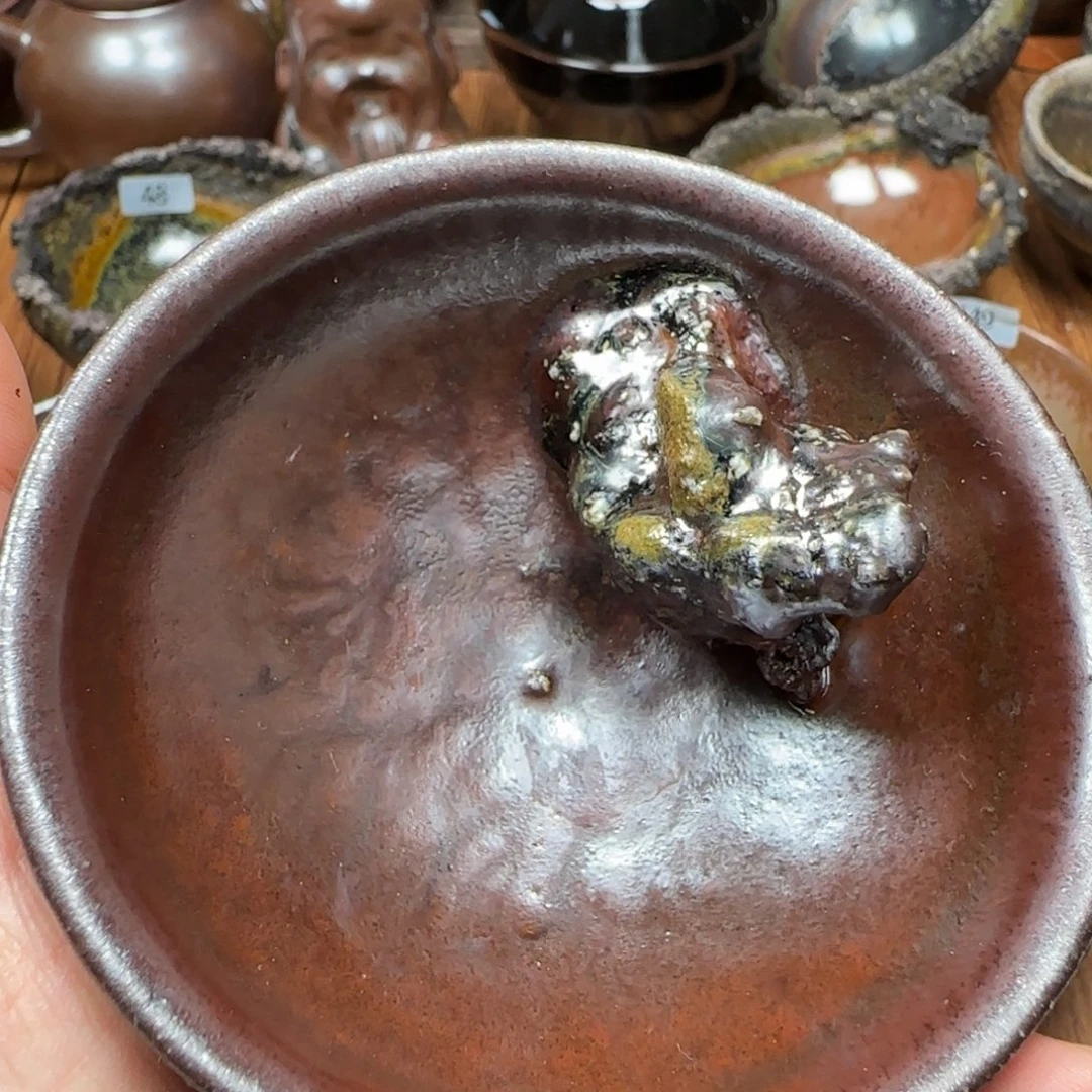 柴烧建盏茶盏茶杯132