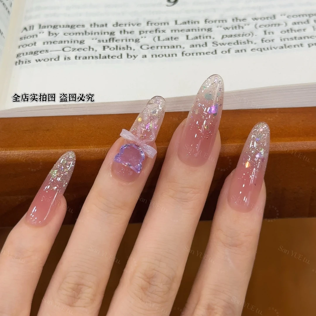 【温柔猫猫头】- 三月兔锆石美甲夏季系气质甲片美甲手工穿戴甲