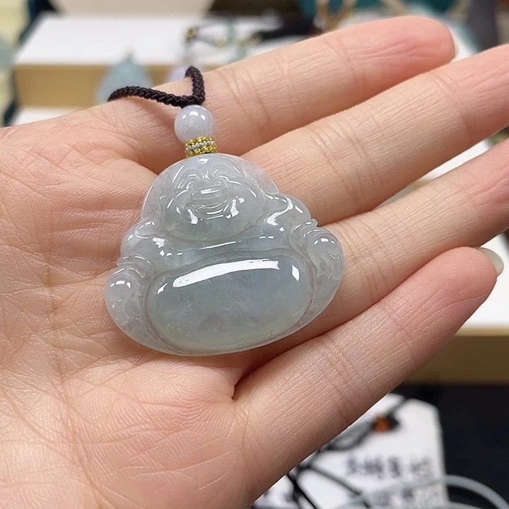 翡翠未镶嵌颈饰天然翡翠佛公11号