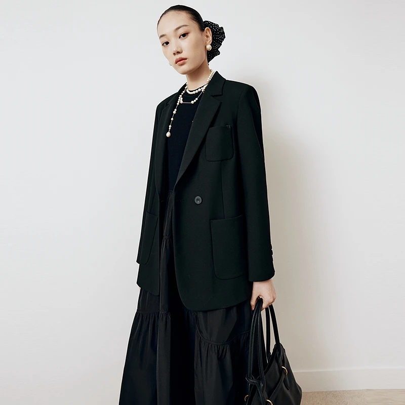 【婷婷专属】firststation两粒扣修身长袖西装短外套女1121A