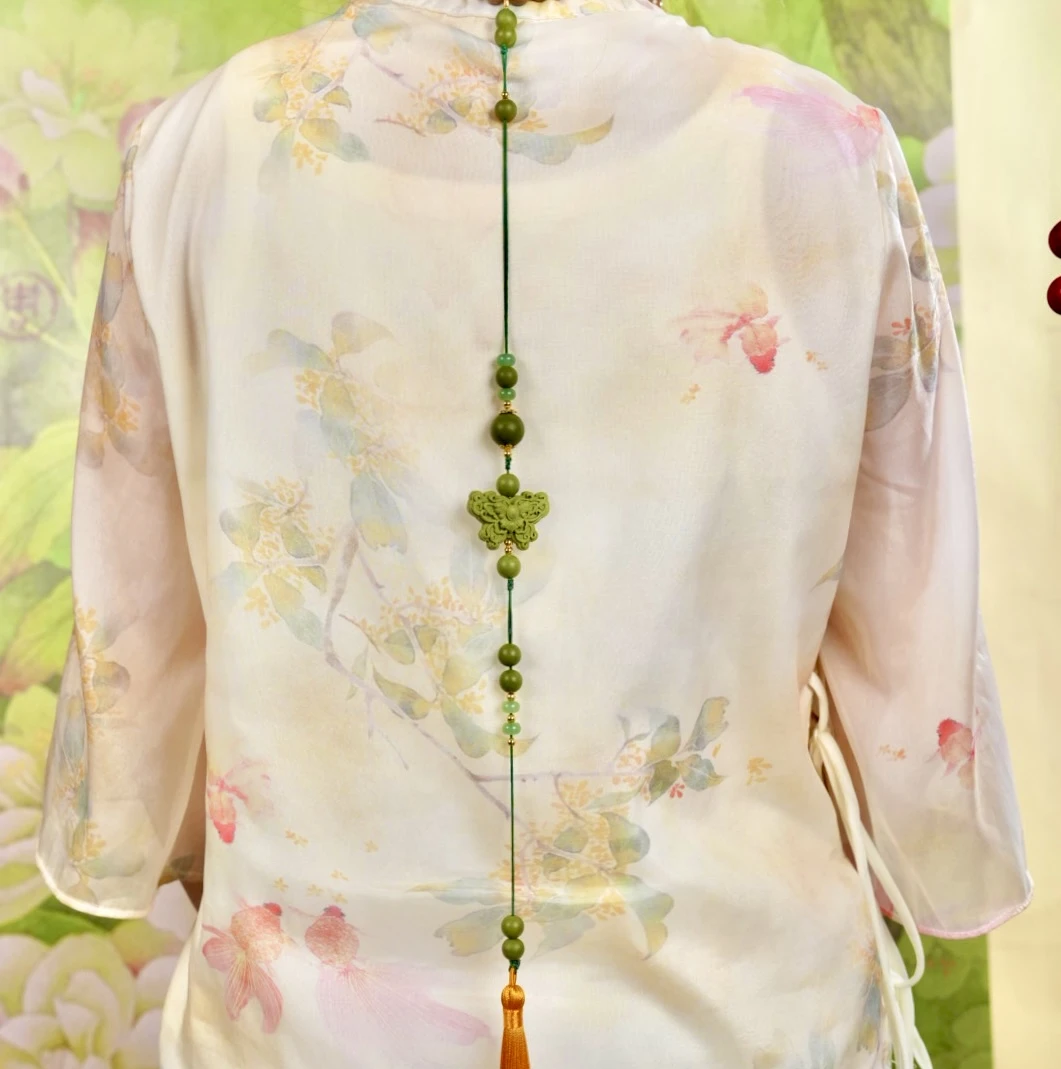 【蝶舞锦云】设计款蝴蝶背云 可拆卸 搭配项链  非遗手工艺