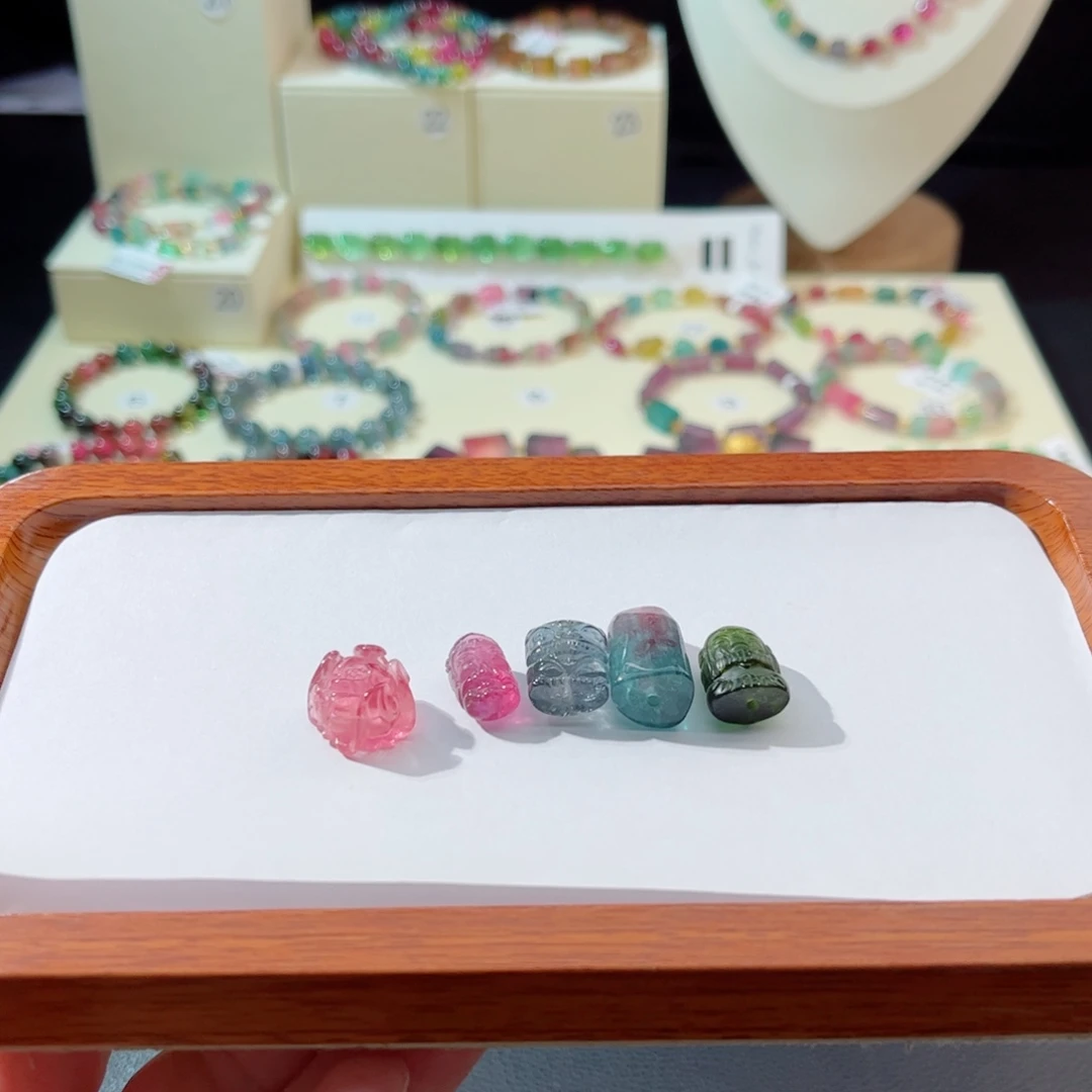 三***叶吊坠(不含链)未镶嵌碧玺吊坠打孔不退换