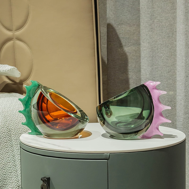 个性乔迁礼物琉璃水晶水果摆件家居装饰工艺品