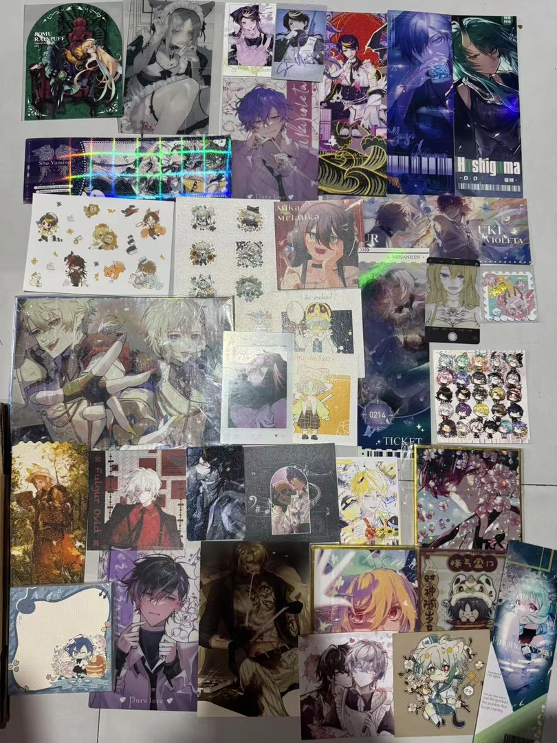 彩虹社同人周边卡片 一单100样不重复！