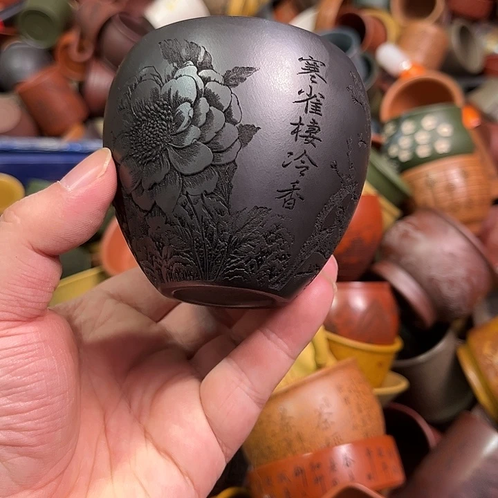 紫砂茶杯全手工紫砂主人杯