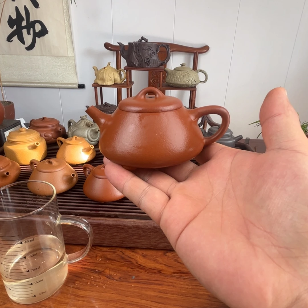 茶壶紫砂黄龙山红泥曼生石瓢