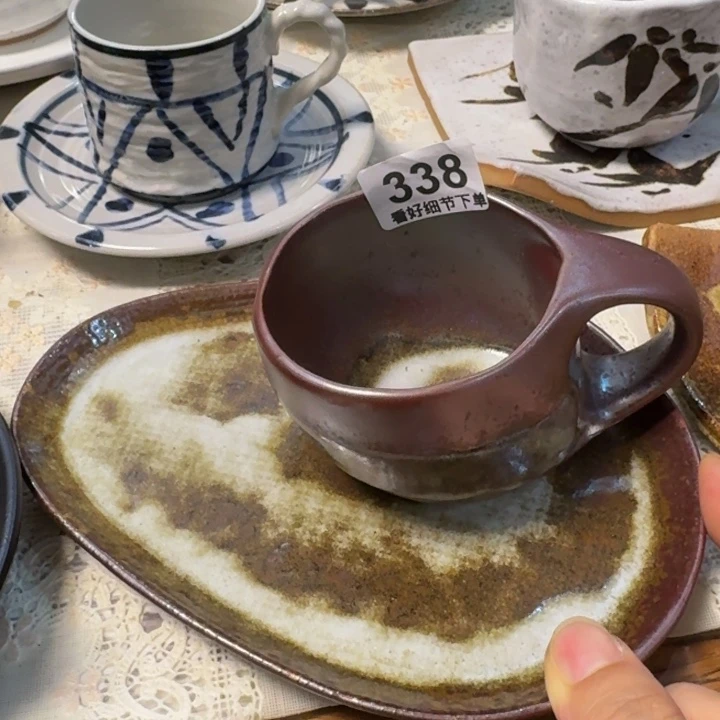 陶泥一套咖啡杯福利