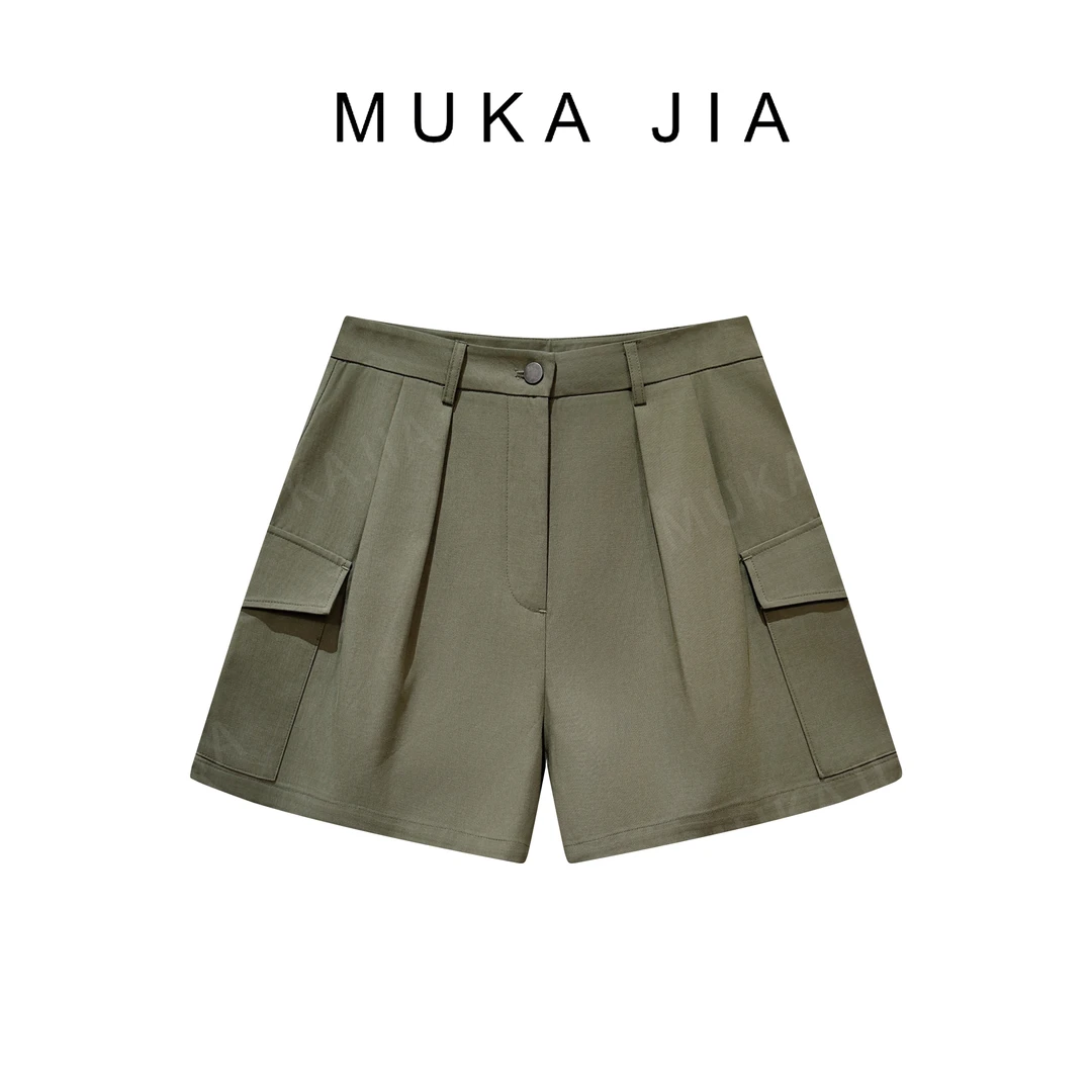木卡家【工装短裤】定制款韩系风夏季新款工装宽松阔腿短裤73051
