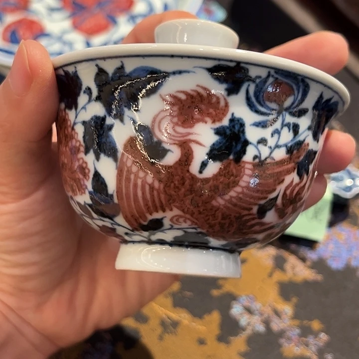 元青拙手仿元青花釉里红