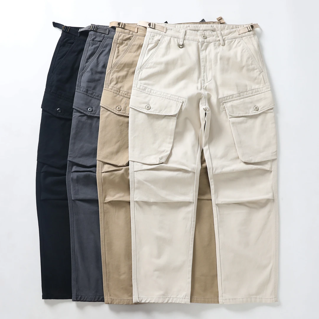 秋冬多口袋工装裤男士厚实重磅休闲裤水洗厚款宽松户外耐磨直筒裤