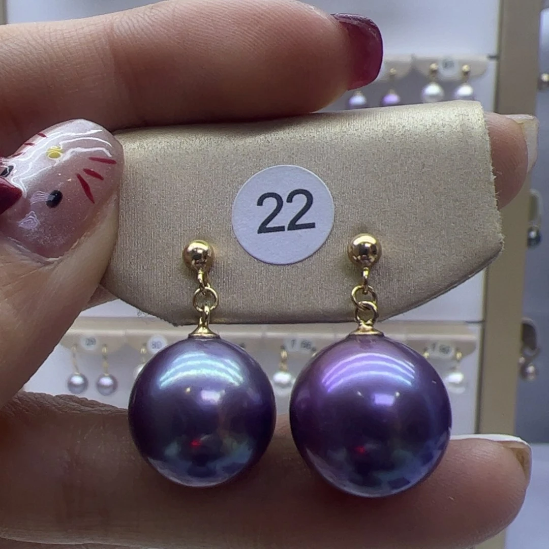 淡水珍珠耳饰银S925镶嵌