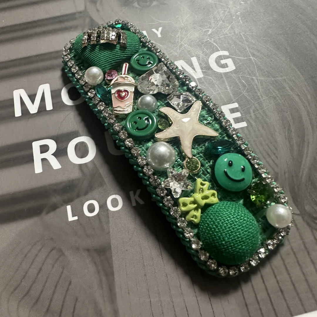 C068绿色星星笑脸掰掰夹