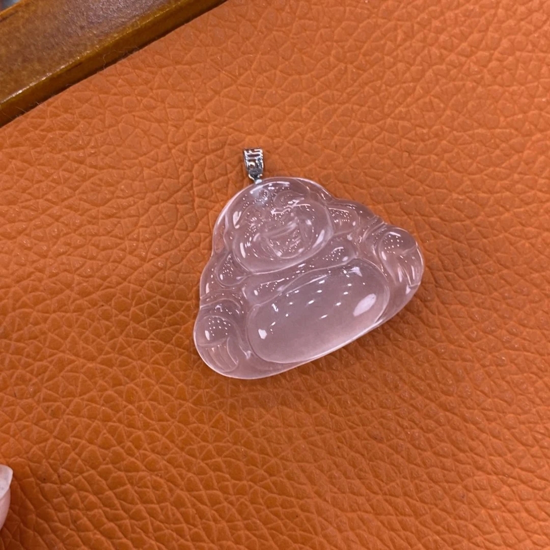 石英质玉吊坠(赠链)18K金镶嵌a***零