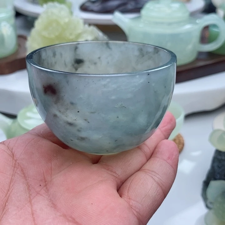 岫玉四大名玉杯80cc未镶嵌