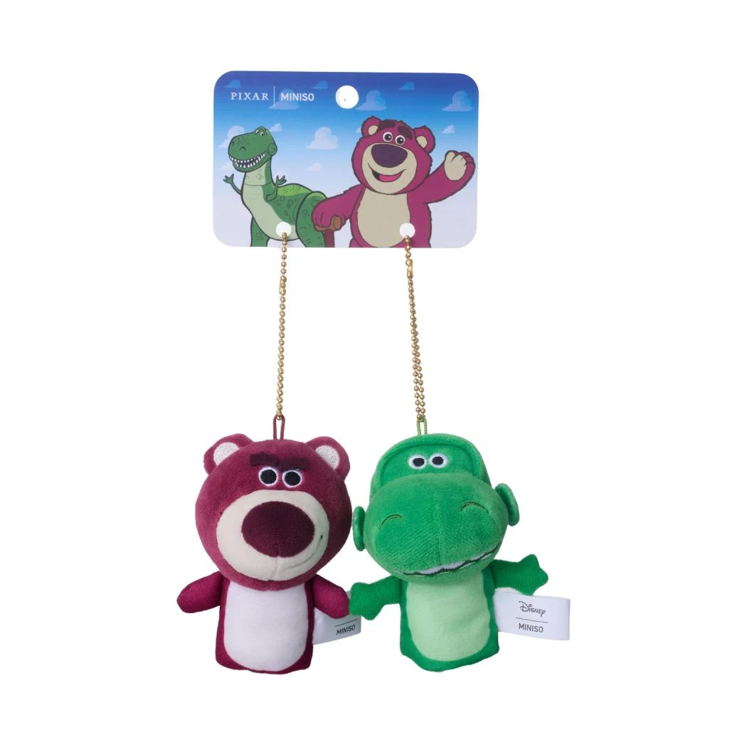 迪士尼皮克斯系列指尖公仔双联毛绒挂饰(草莓熊&抱抱龙)