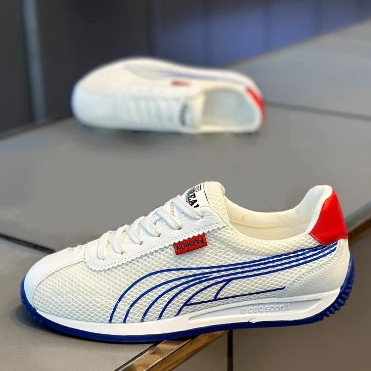 性张力穿搭男鞋新款夏网面透气板鞋软底时尚百搭轻便阿甘鞋