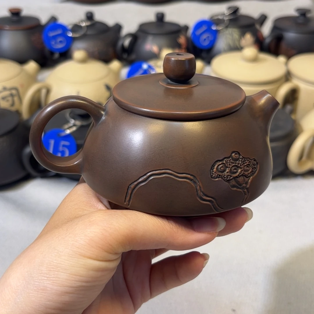 【闪购商品】红泥 浮雕莲蓬 容量 170c c
