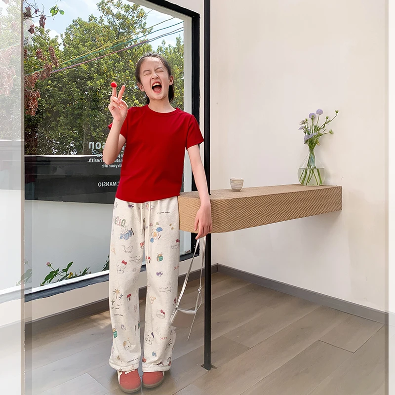 【复购王】西西家女童2025春款纯色百搭短袖T恤舒适休闲上衣JX247