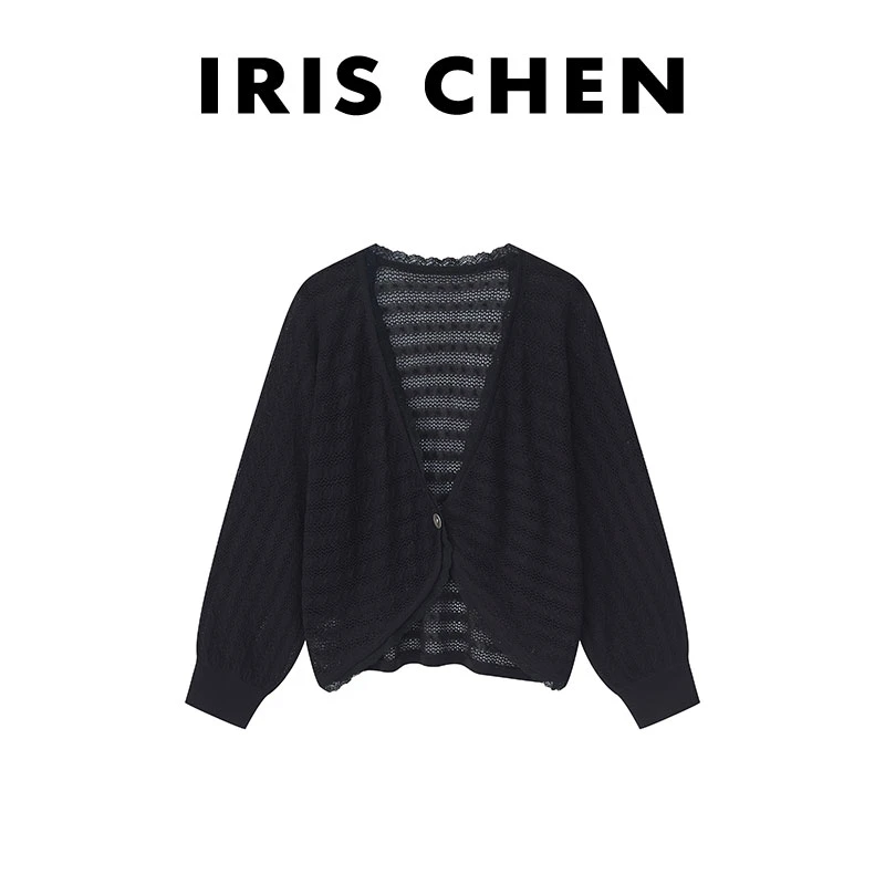 IRIS CHEN 雅典开衫 2025夏款莱赛尔天丝亚麻轻薄透气开衫25WT491