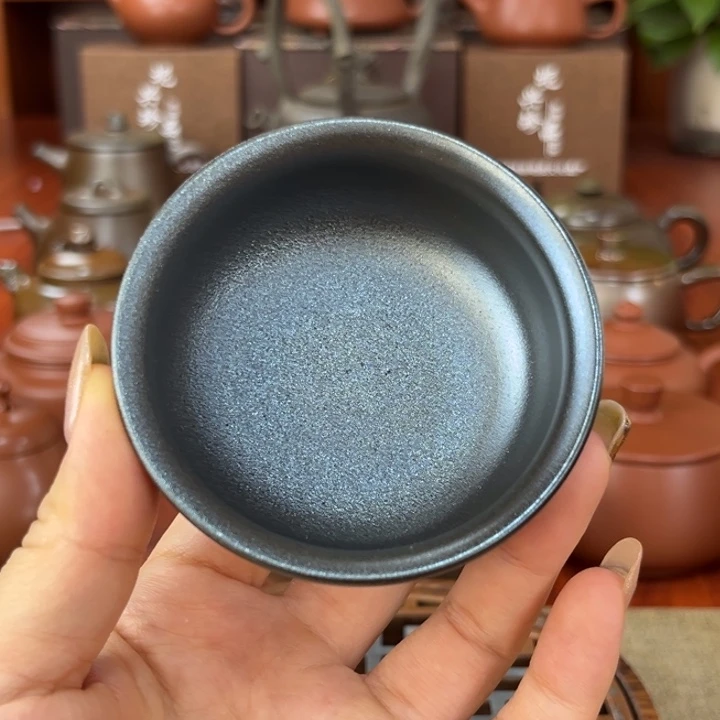 纯天然泥料制作直播间福利！结晶烧70cc宽口杯01
