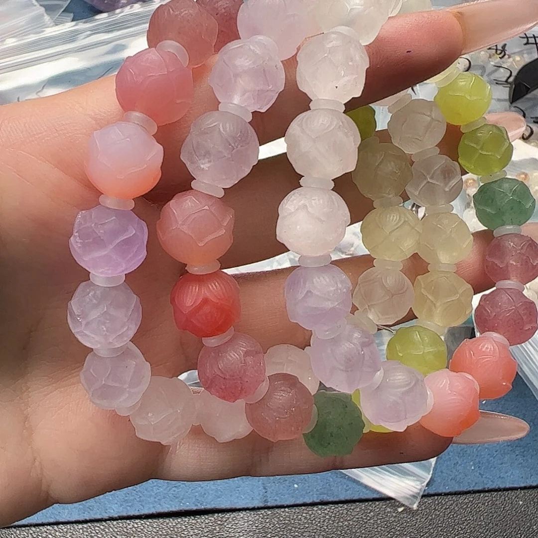 未镶嵌水晶手链38莲花