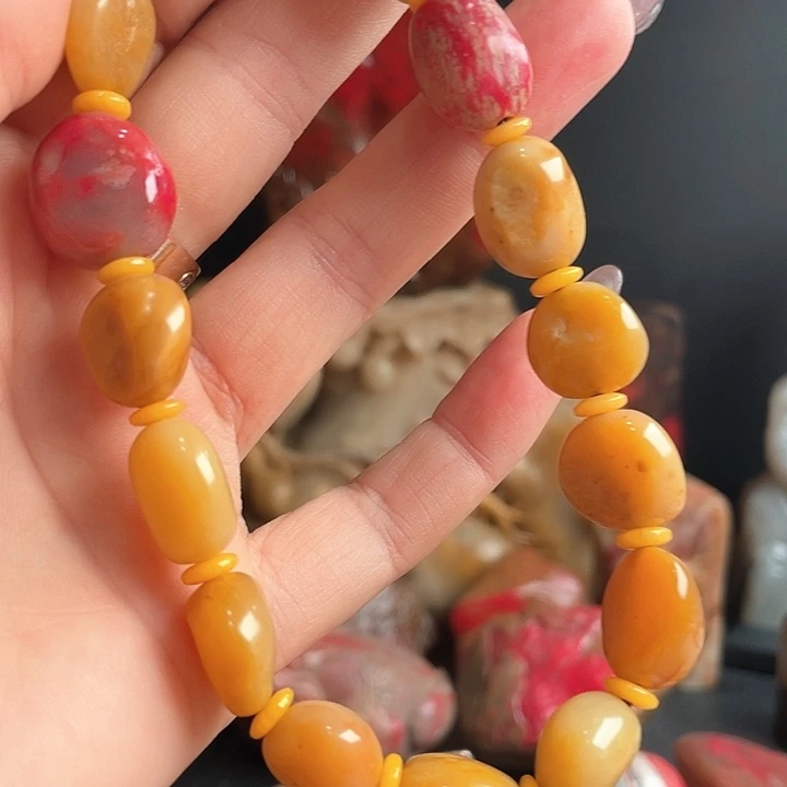 田黄石昌化田黄手串