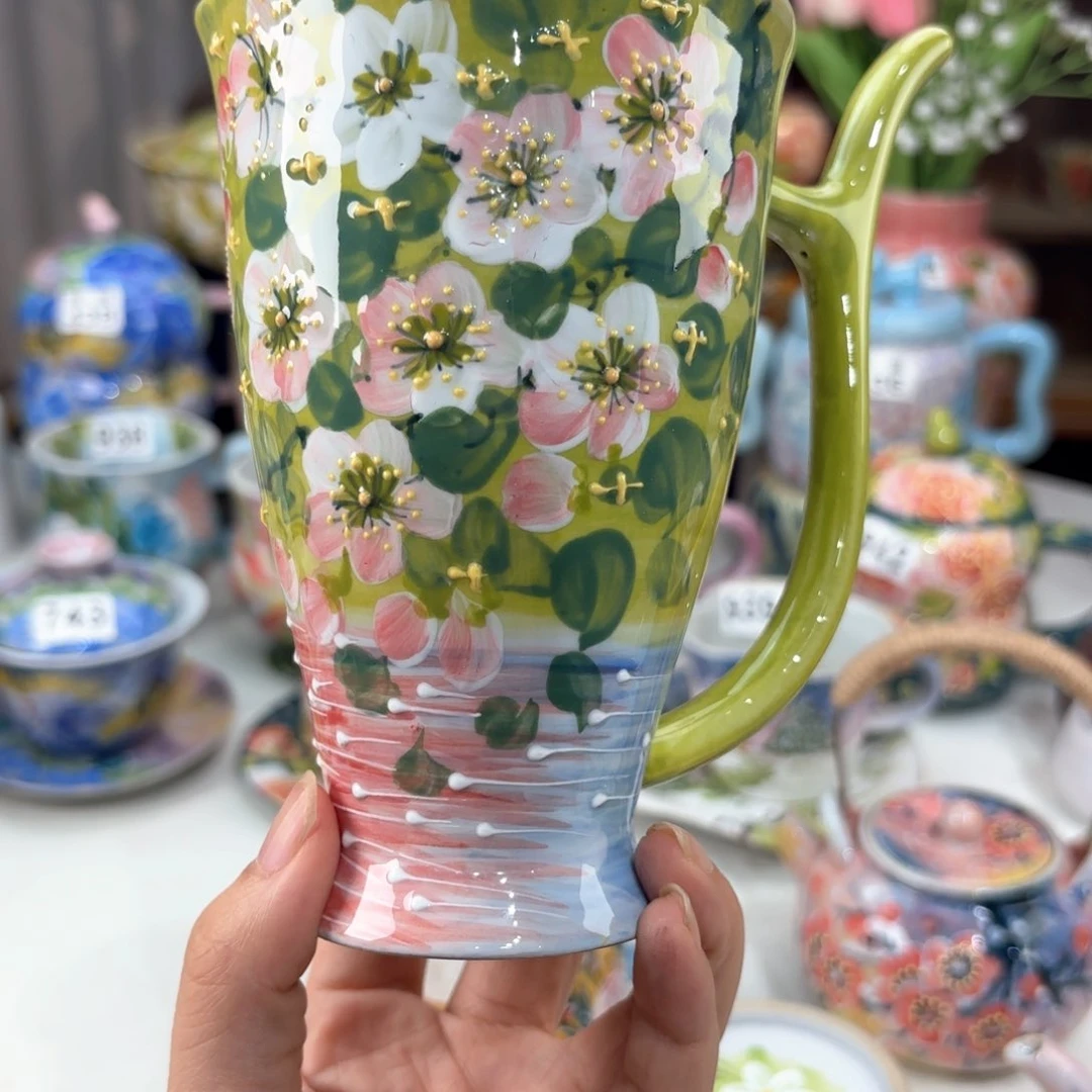 景德镇手绘高温釉下彩陶瓷茶具