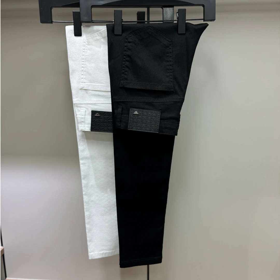 【夏季超薄莱赛尔冰感高级纯黑白九分/长裤】弹力修身小脚牛仔裤661