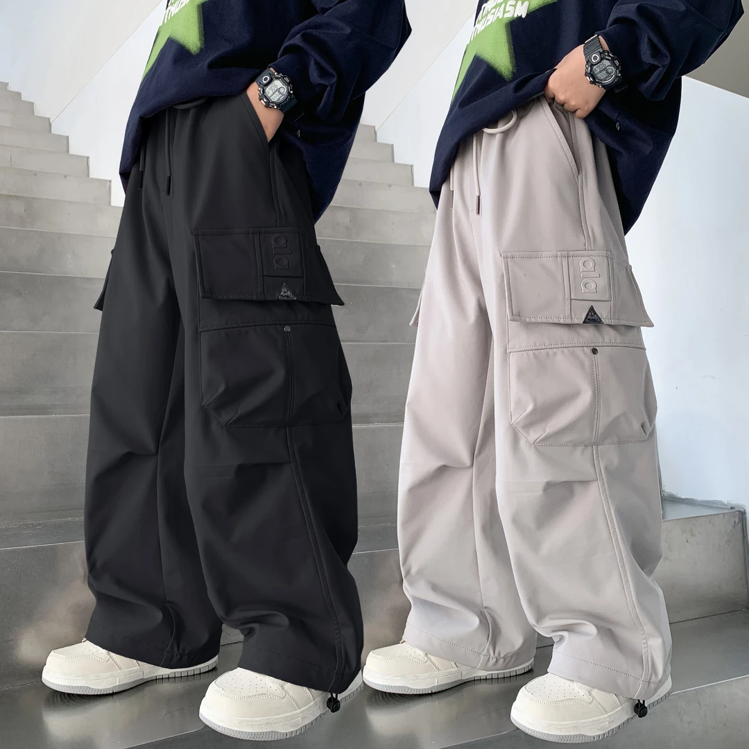 男童裤子春秋新款儿童长裤工装中大童休闲秋季男孩阔腿速干宽松潮