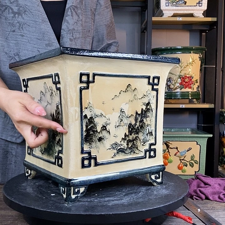 紫砂花盆九*16瑕水印。