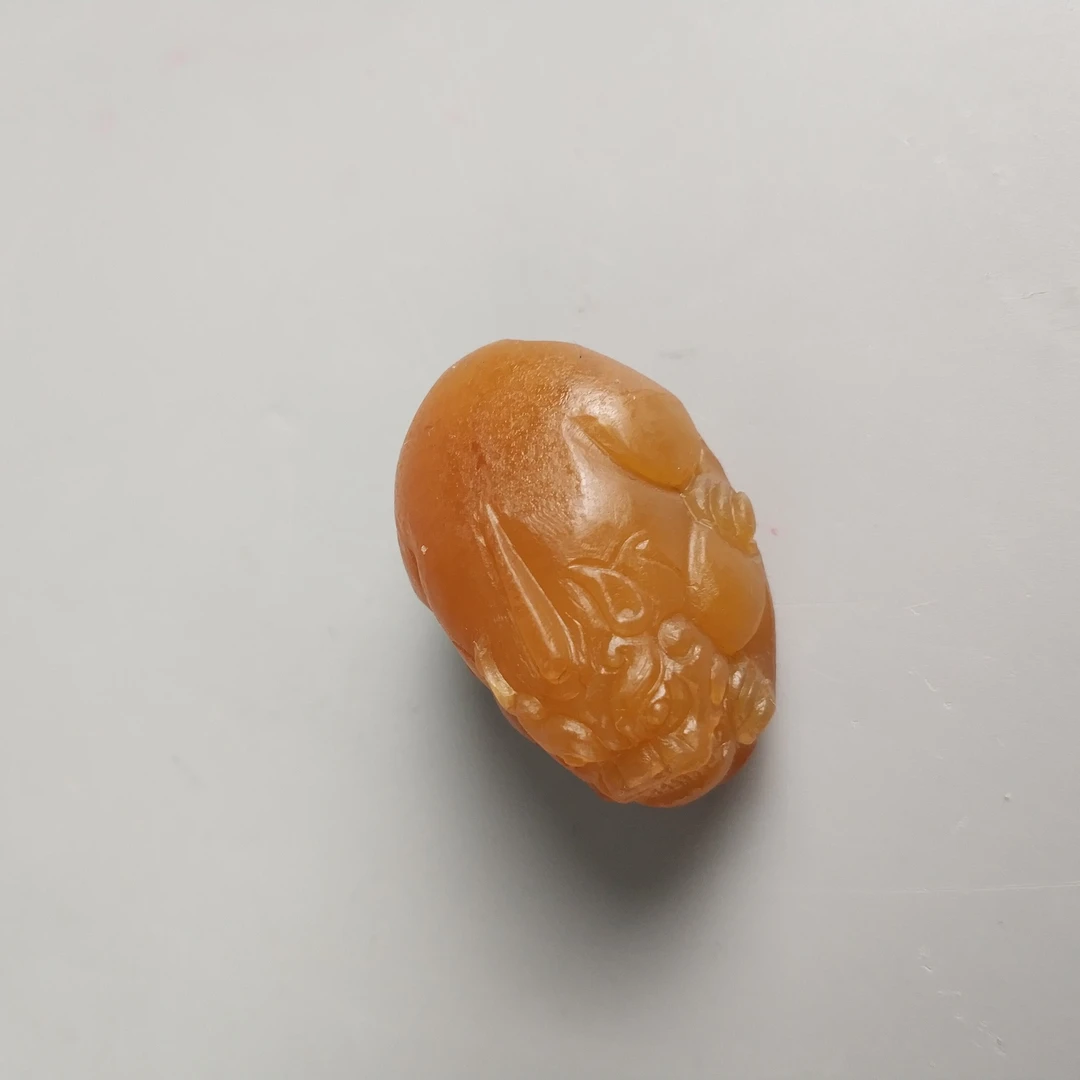 20世纪中后期和田玉黄沁貔貅-M25BK002866手把件/挂坠/绣花张