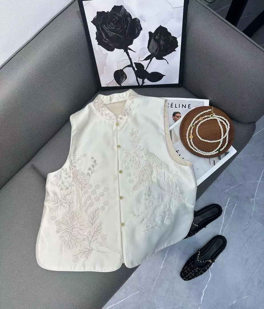 2025新中式国风高贵时尚财气质复古网红马甲2509