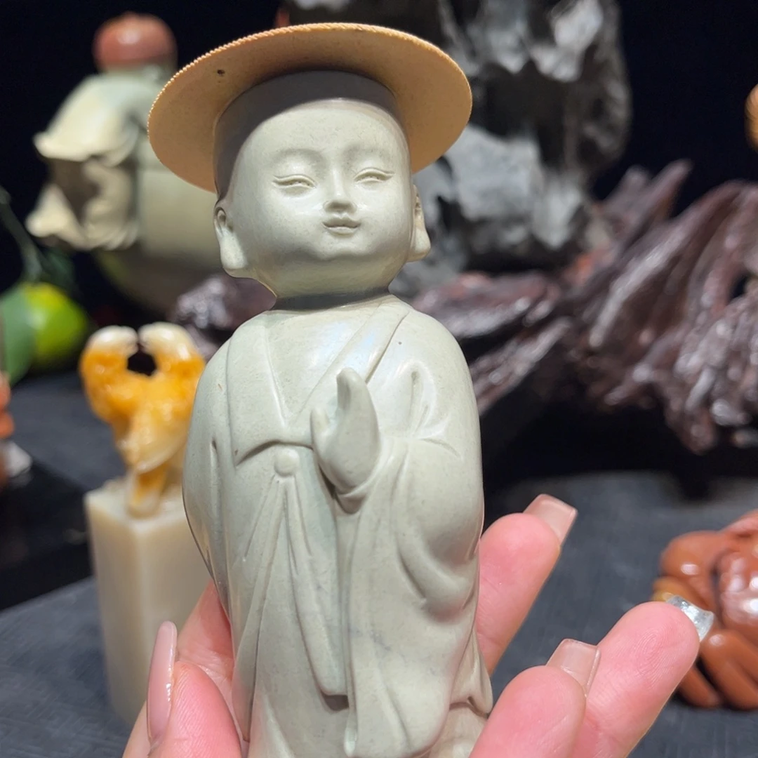 柳***长寿山石寿山石雕刻作品欣赏