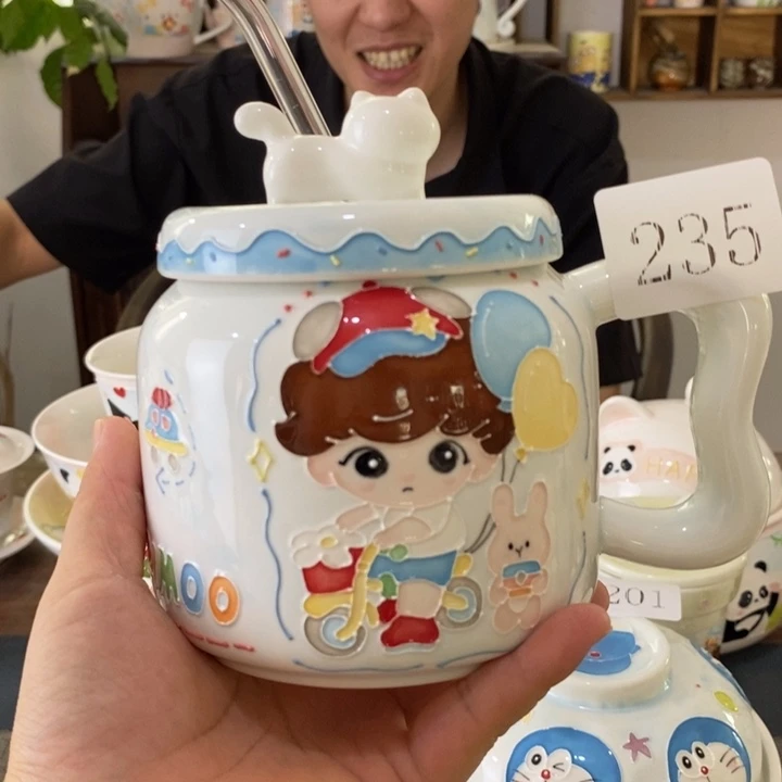 瓷片景德镇釉下彩手绘