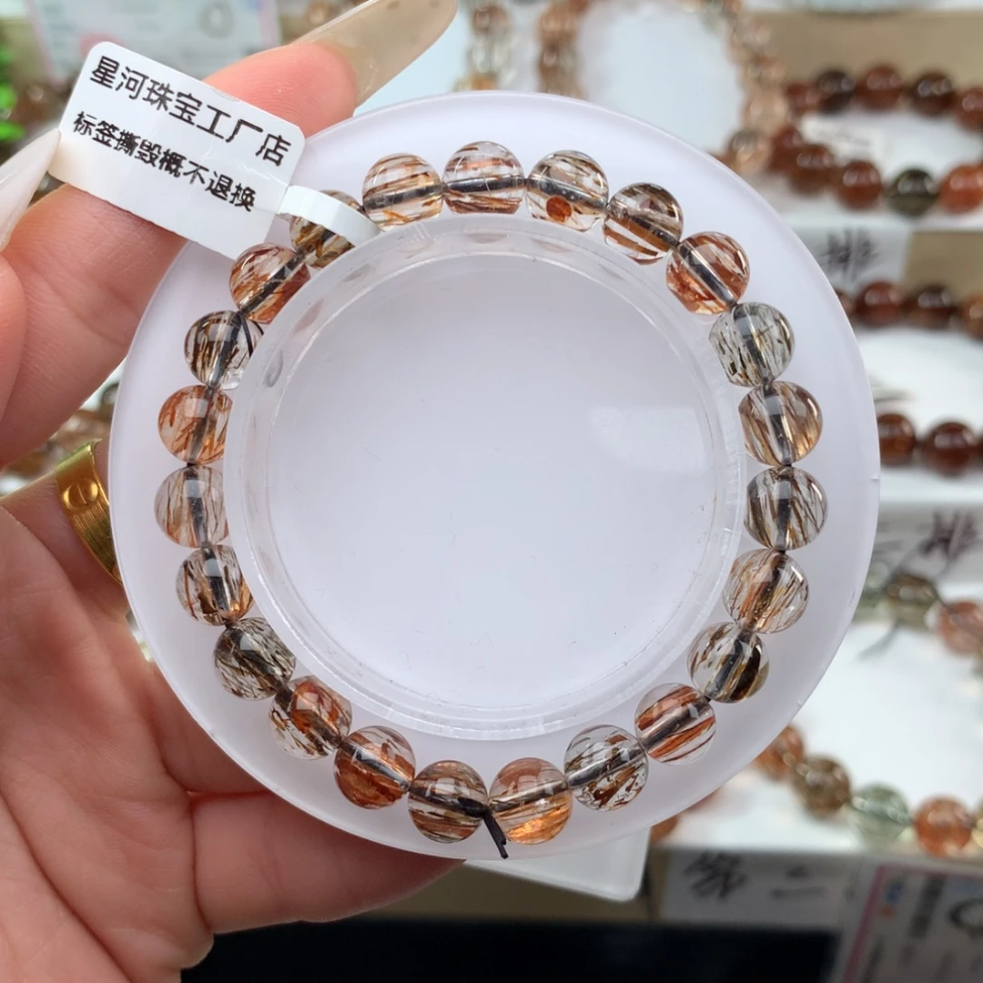 手串未镶嵌水晶黑金超七多样性发其一