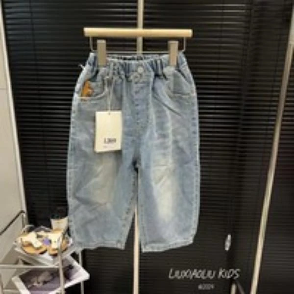 BY LIUXIAOLIU韩版高货定制版夏季儿童牛仔裤2060