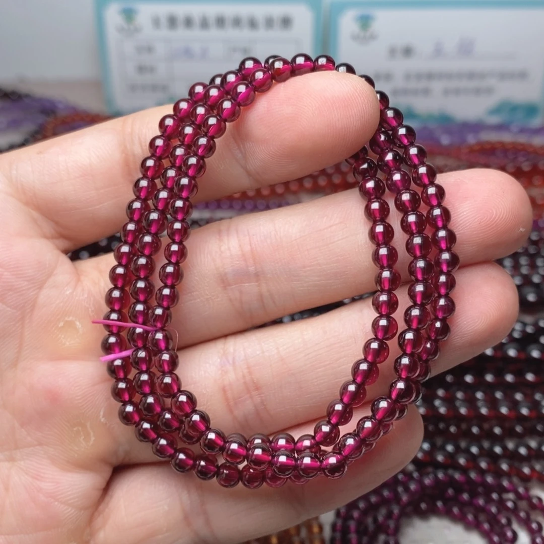 浅***生手链石榴石未镶嵌卡4.3全净体过质检