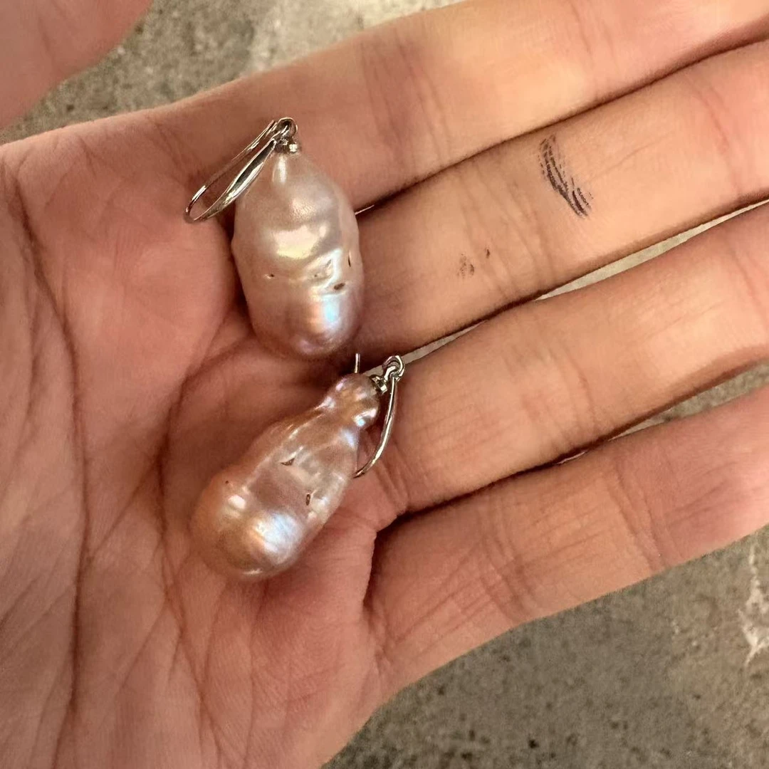 天然淡水珍珠巴洛克耳坠-k423-多样性发一