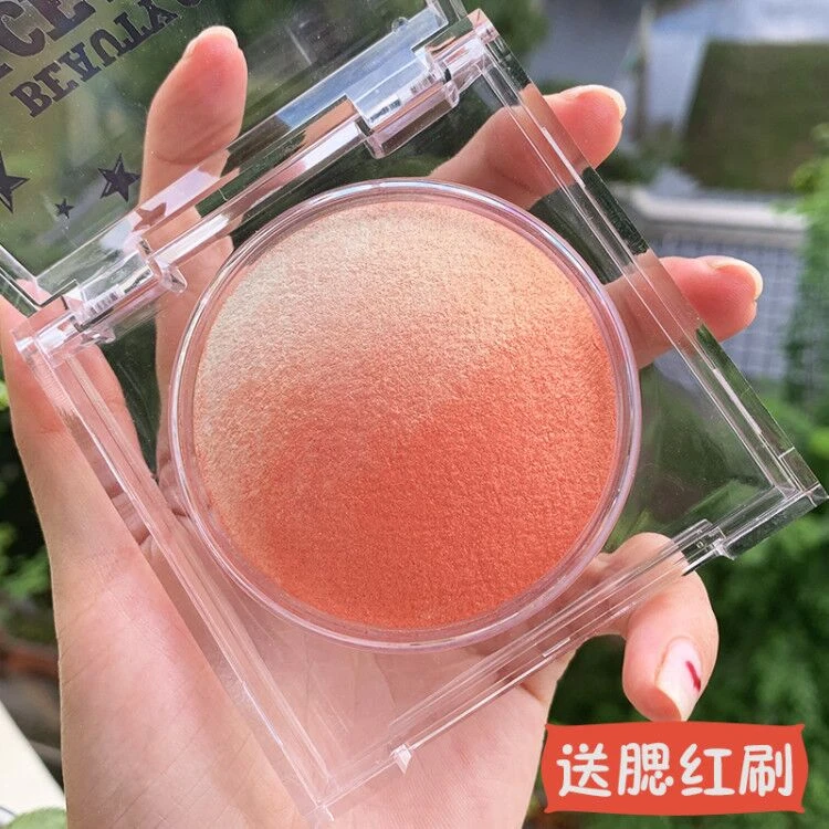 橘色高光腮红一体盘修容盘三合一学生脸部提亮渐变自然胭脂晒红女