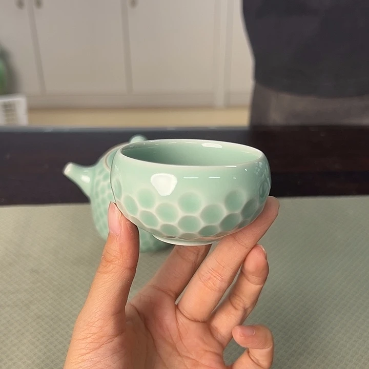 龙泉云间青瓷小米茶器