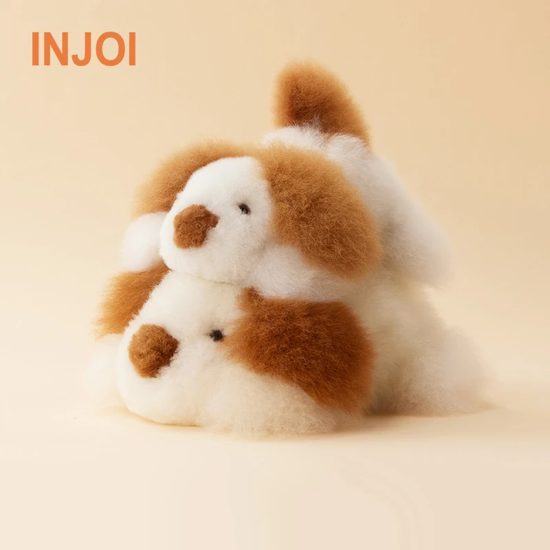 【新品】injoi趴趴狗秘鲁羊驼毛公仔毛绒玩具手工制作生日520礼物