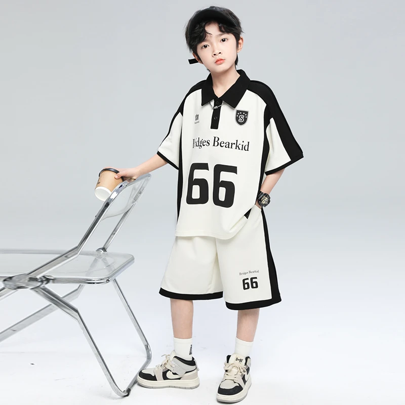 男童短袖夏装套装2025新款儿童夏季T恤痞帅【QSX-DR】B5053