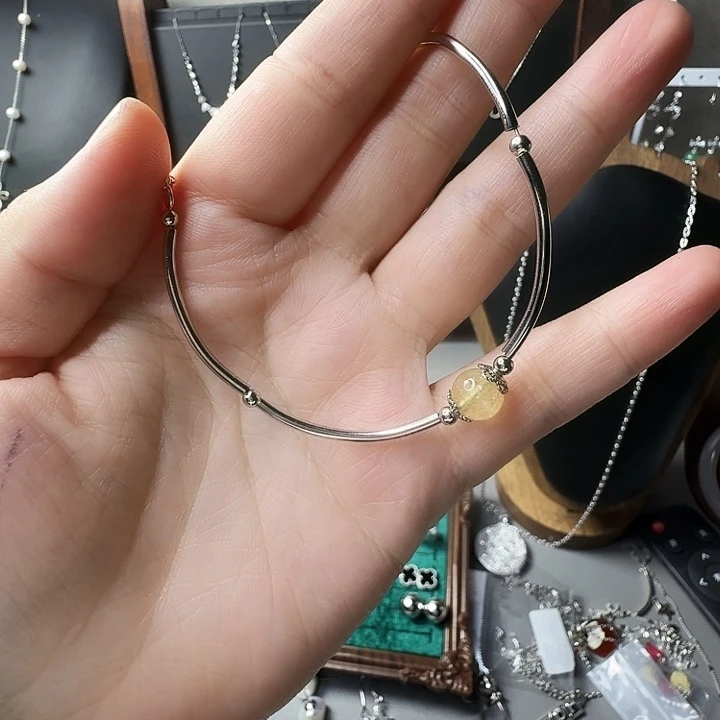 *****925银皮质耳饰百搭百搭